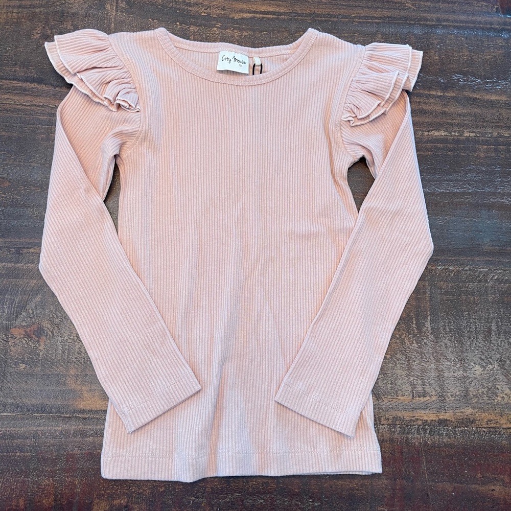 Pale pink ribbed shirt size 7